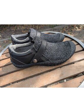 Jsport Blair Fur Gray Winter Slip-On Shoes Size 8 Terra Traction Comfort Casual